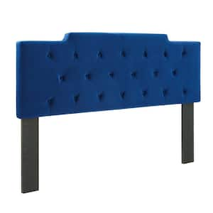 Juliet Navy Tufted Full/Queen Performance Velvet Headboard