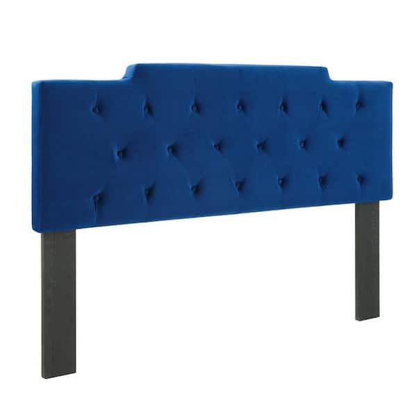 MODWAY Juliet Navy Tufted Full/Queen Performance Velvet Headboard