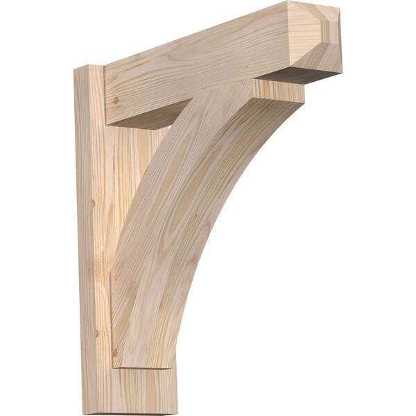 Ekena Millwork 6 in. x 20 in. x 20 in. Douglas Fir Thorton Craftsman Smooth Outlooker