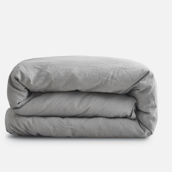 SIJO Dove King / California King French Linen Duvet Cover