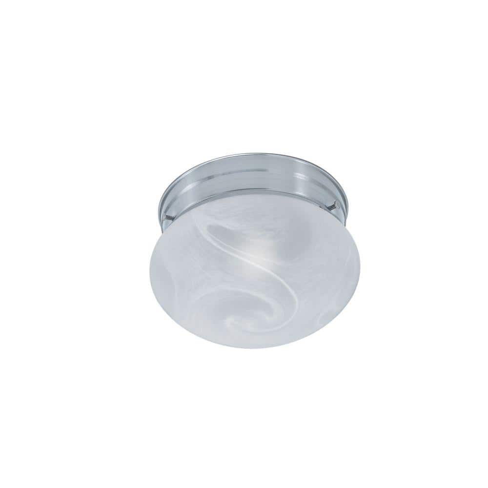 Brushed Nickel 10" Indoor/Outdoor Marbled Glass Bowl Ceiling Light