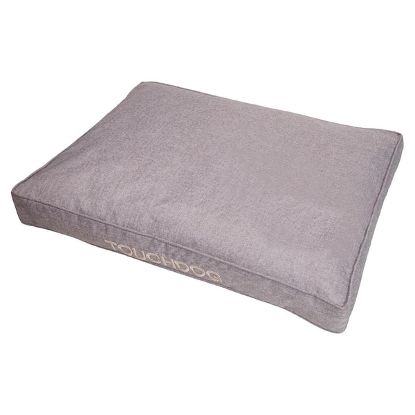 Touchdog Small Grey Husky Water-Resistant Premium Rectangular Raised Dog Mat