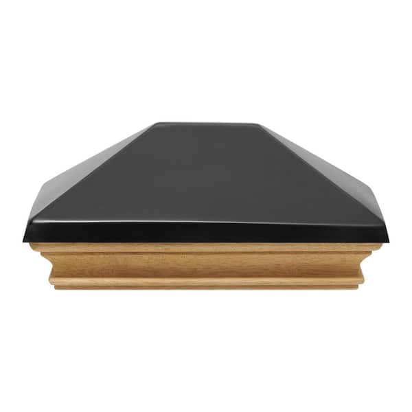 Protectyte 4 in. x 6 in. West Indies Miterless Post Cap with Black Stainless Pyramid
