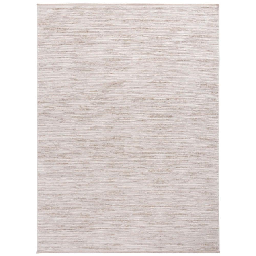 Ivory Beige 9' x 12' Synthetic Easy Care Area Rug