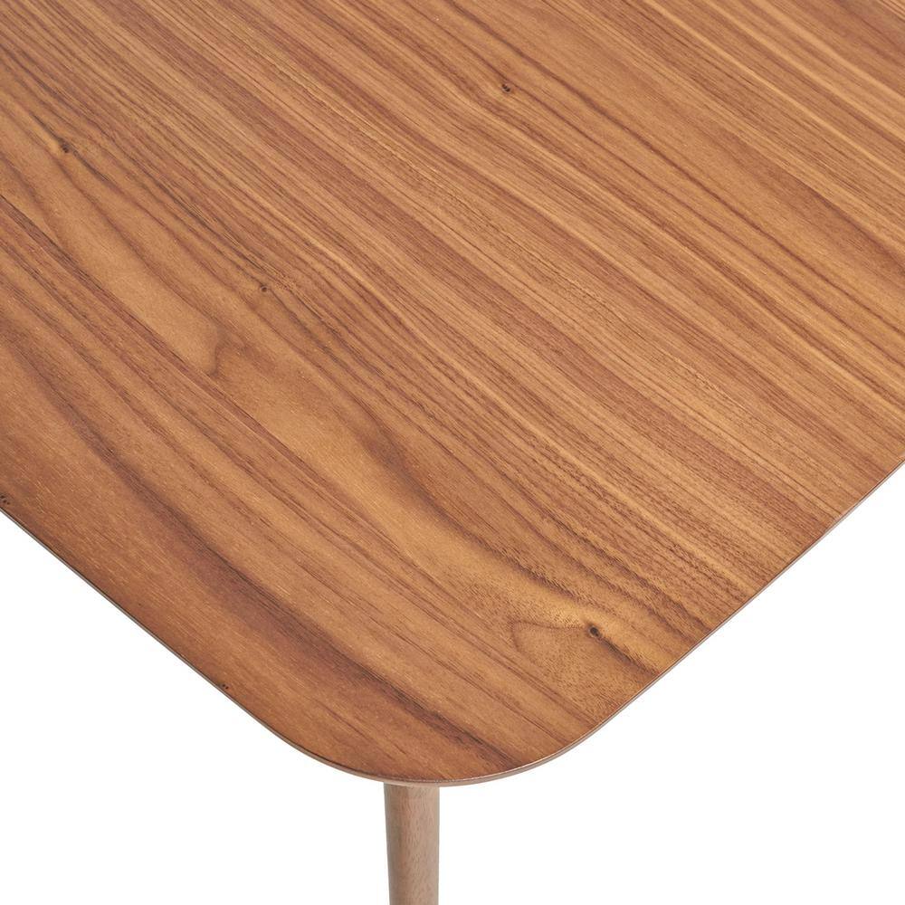 5-Piece Natural Walnut Mid-Century Dining Set with Mint Chairs