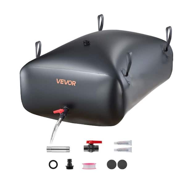 Black Water Storage Bladder, Wear-Resistant PVC Waters Bag, 87.2 Gal. Collapsible Water Storage Bag,Watering Can,Tanks