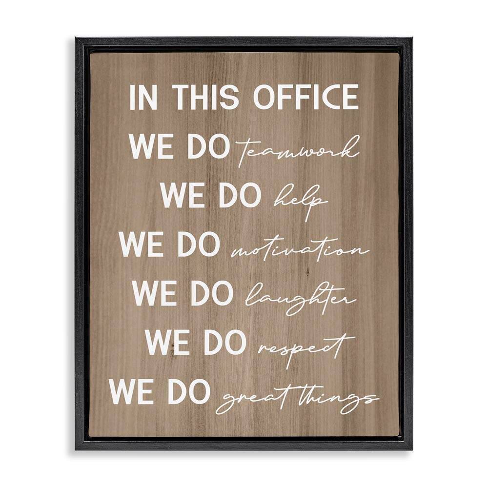 In This Office Motivational by Daphne Polselli Black Floater Frame Typography Graphic Art Print 21 in. x 17 in. price history on PriceWatchPro