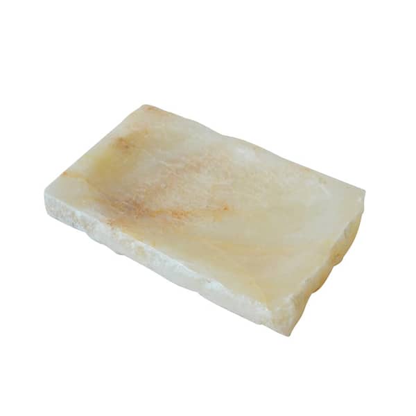 A & B Home Naturalistic Onyx Stone Cream Tray