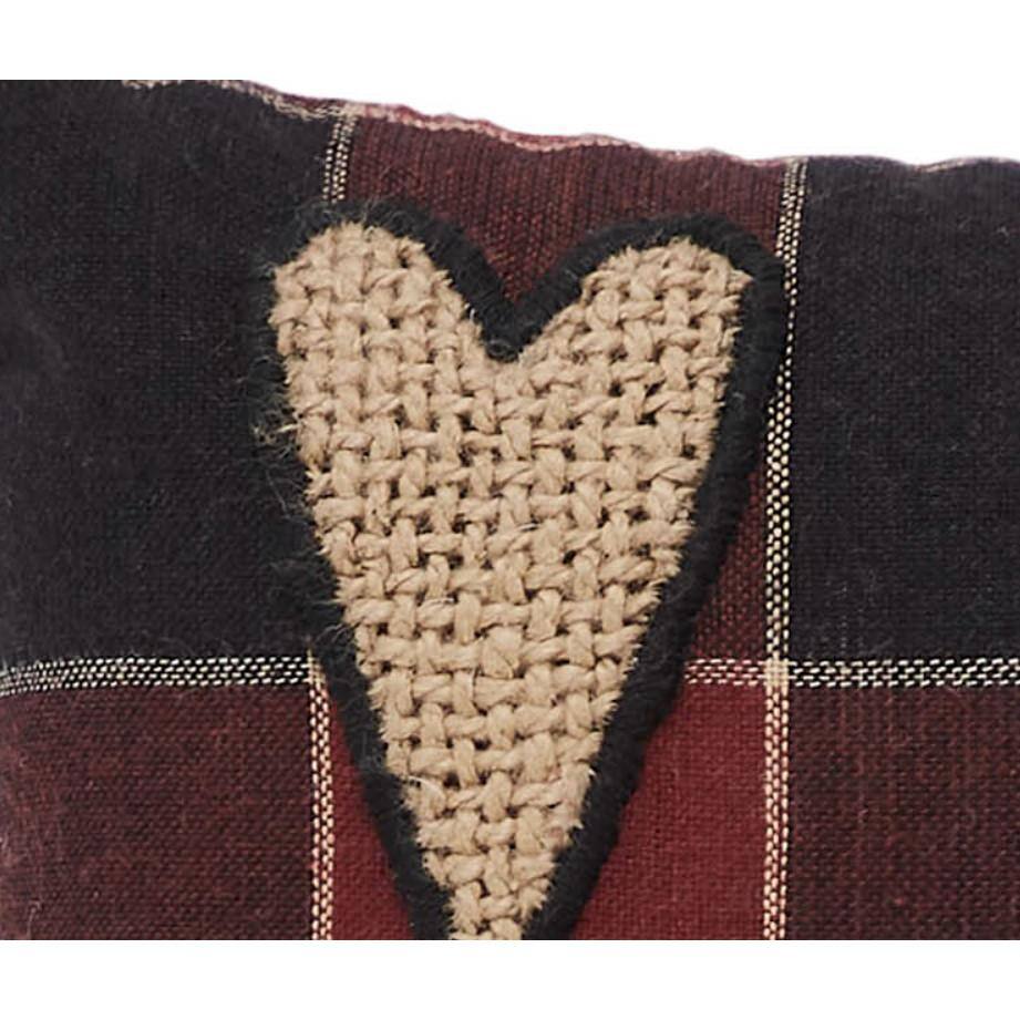 Connell Burgundy Cotton Patchwork Appliqued Throw Pillow