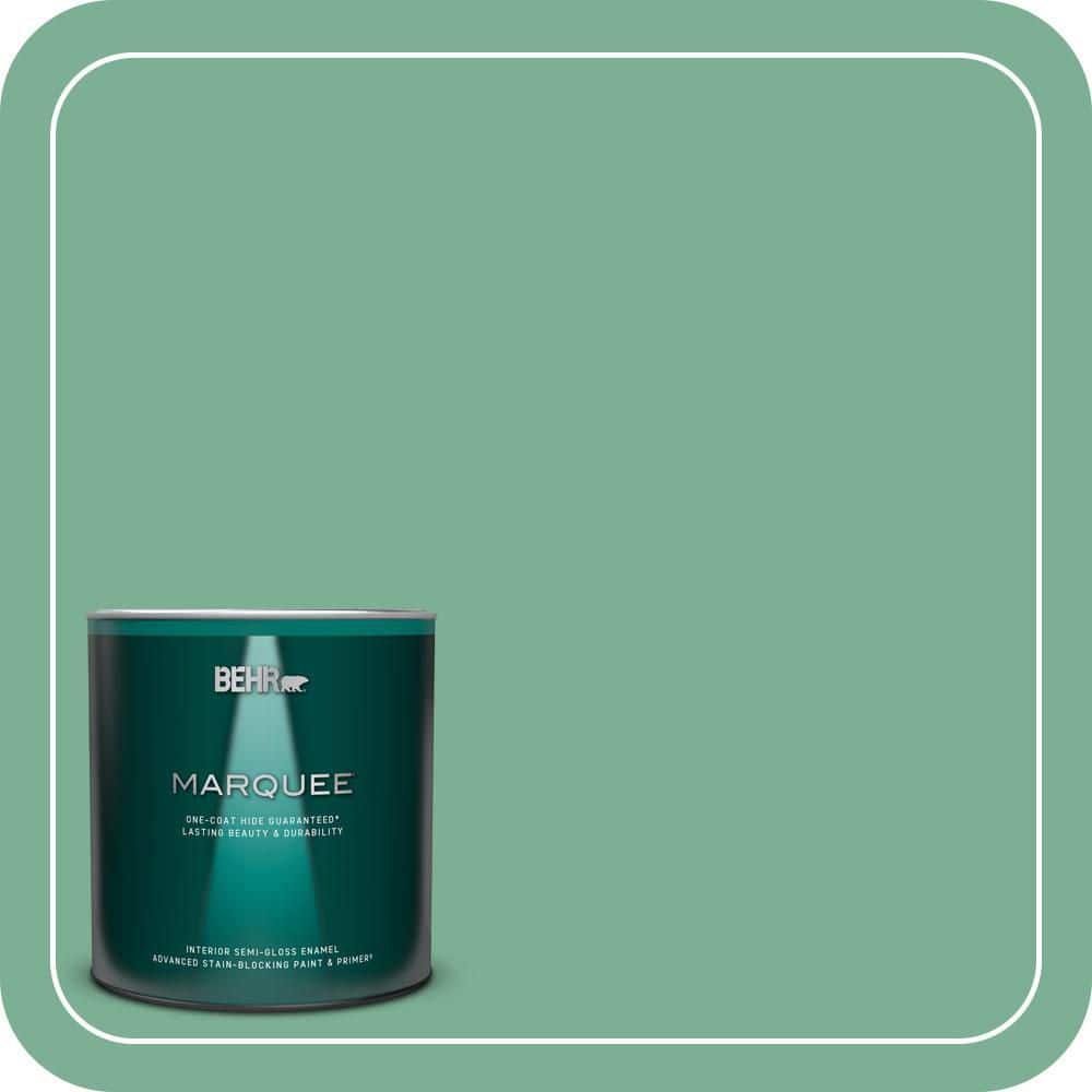 1 qt. #MQ6-12 Nature Green One-Coat Hide Semi-Gloss Enamel Interior Paint & Primer price history on PriceWatchPro