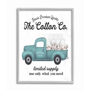 Toilet Paper Bathroom Sign Cotton Truck By Lettered and Lined Framed Print Country Texturized Art 11 in. x 14 in.