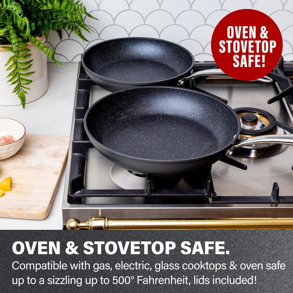GraniteStone 19" Aluminum Frying Pan with Ceramic Non-Stick Coating
