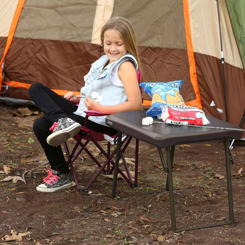 Lifetime 24-Inch Brown HDPE Folding Table with Steel Frame