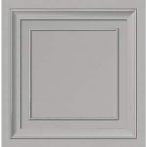 Distinctive Grey Square Panel Non-Pasted Paper Matte Wallpaper