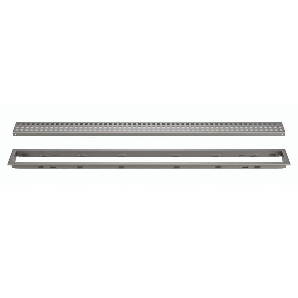 Kerdi-Line Pewter 31-1/2 in. Square Linear Drain Grate Assembly Floor Installation Kit for Accessory price history on PriceWatchPro