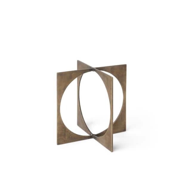 Mercana Lima I (Small) 6 in. L x 6 in. W Gold Geometric Decorative Object