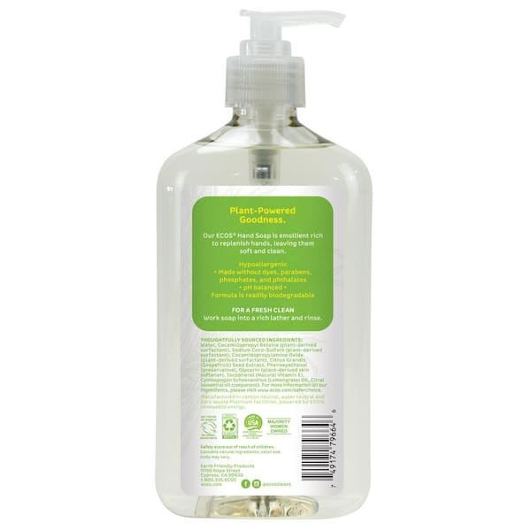 Download Ecos 17 Oz Pump Bottle Lemongrass Scented Hand Soap 966406 The Home Depot