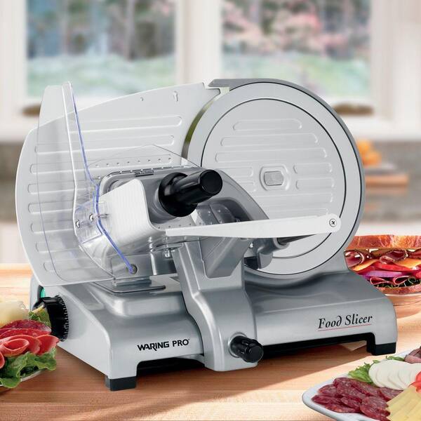 Waring Pro Die-Cast Extra Large Capacity Food Slicer 8.5 in. Blade