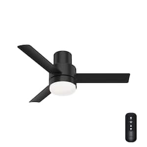 Gilmour 44 in. LED Indoor/Outdoor Matte Black Ceiling Fan with Light Kit and Remote