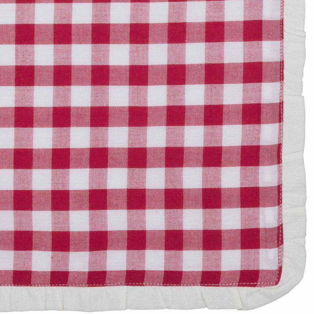 Emmie Red and White Cotton Check Rectangle Placemats Set of 6