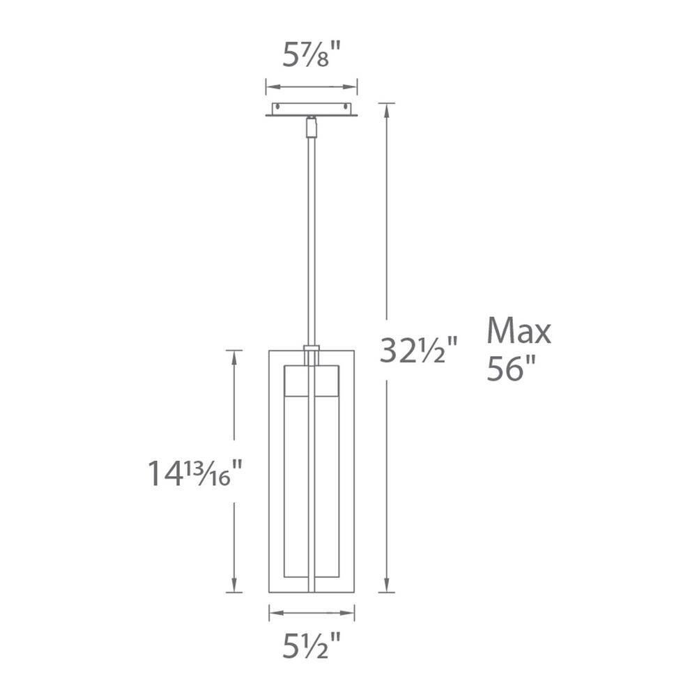 Black Aluminum LED Indoor/Outdoor Pendant Light