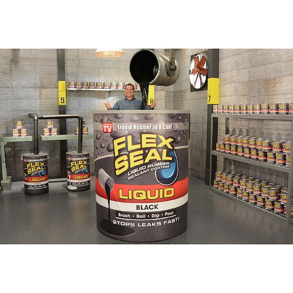 FLEX SEAL, Liquid Rubber Sealant,Black,16 oz. - 515Z16