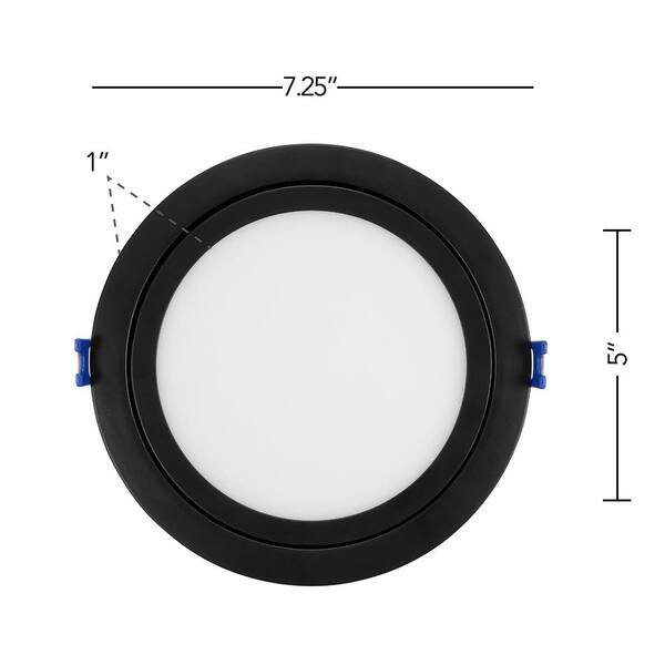 Maxxima 6 in. 5 CCT Slim Recessed LED Gimbal Downlight