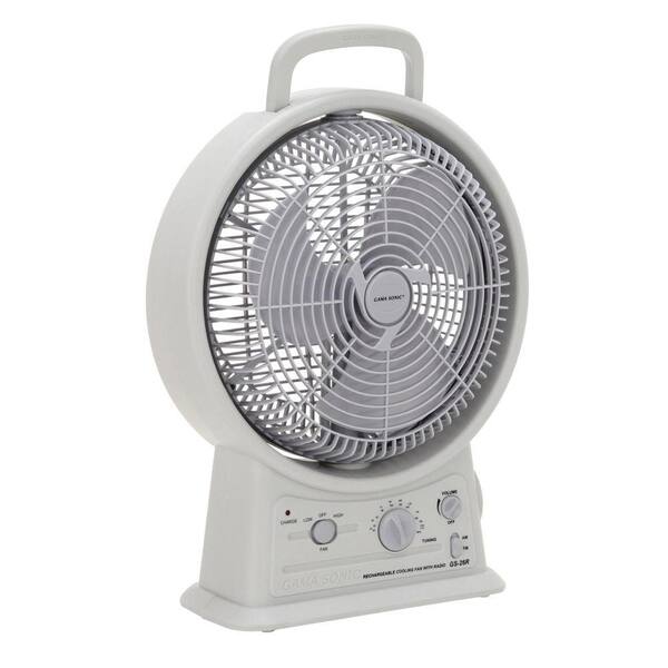 GAMA SONIC Rechargeable 15 in. Oscillating Indoor/Outdoor Portable Fan with AM/FM radio-DISCONTINUED