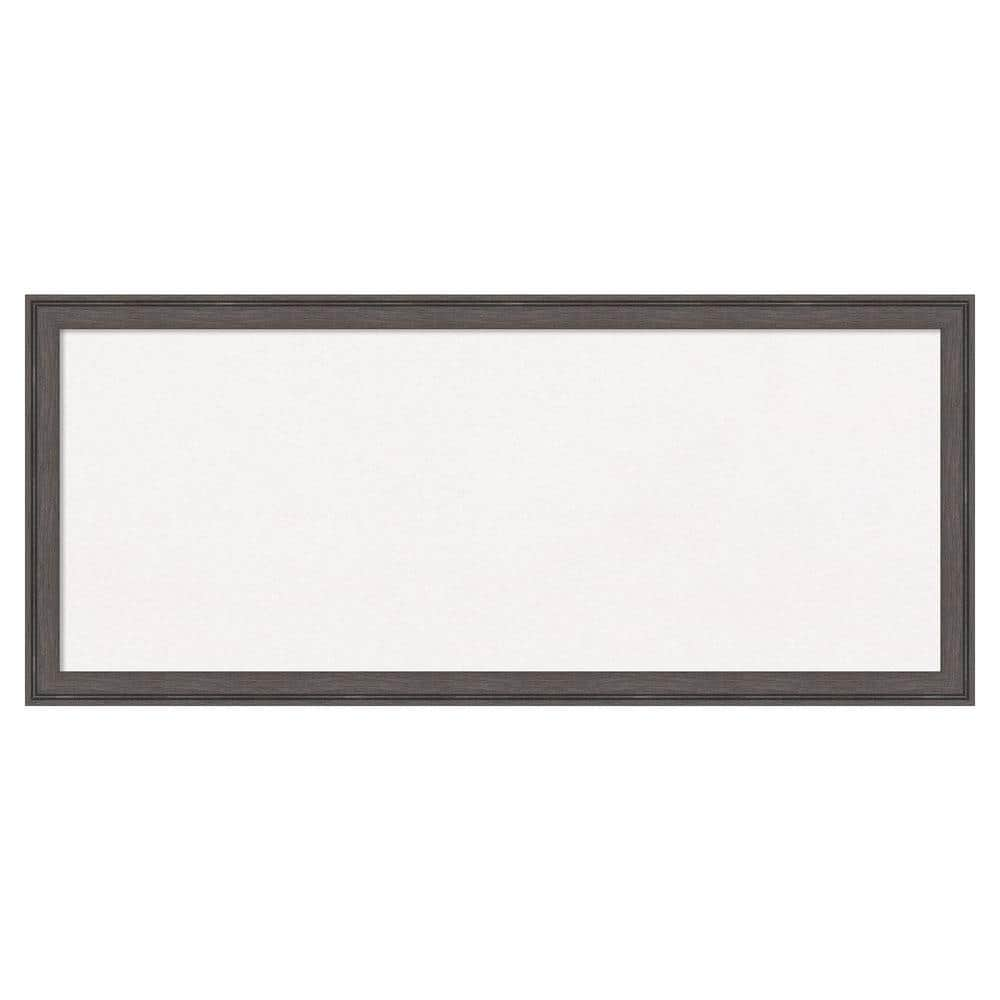 Amanti Art Florence Pewter White Corkboard 32 in. x 14 in. Bulletin ...