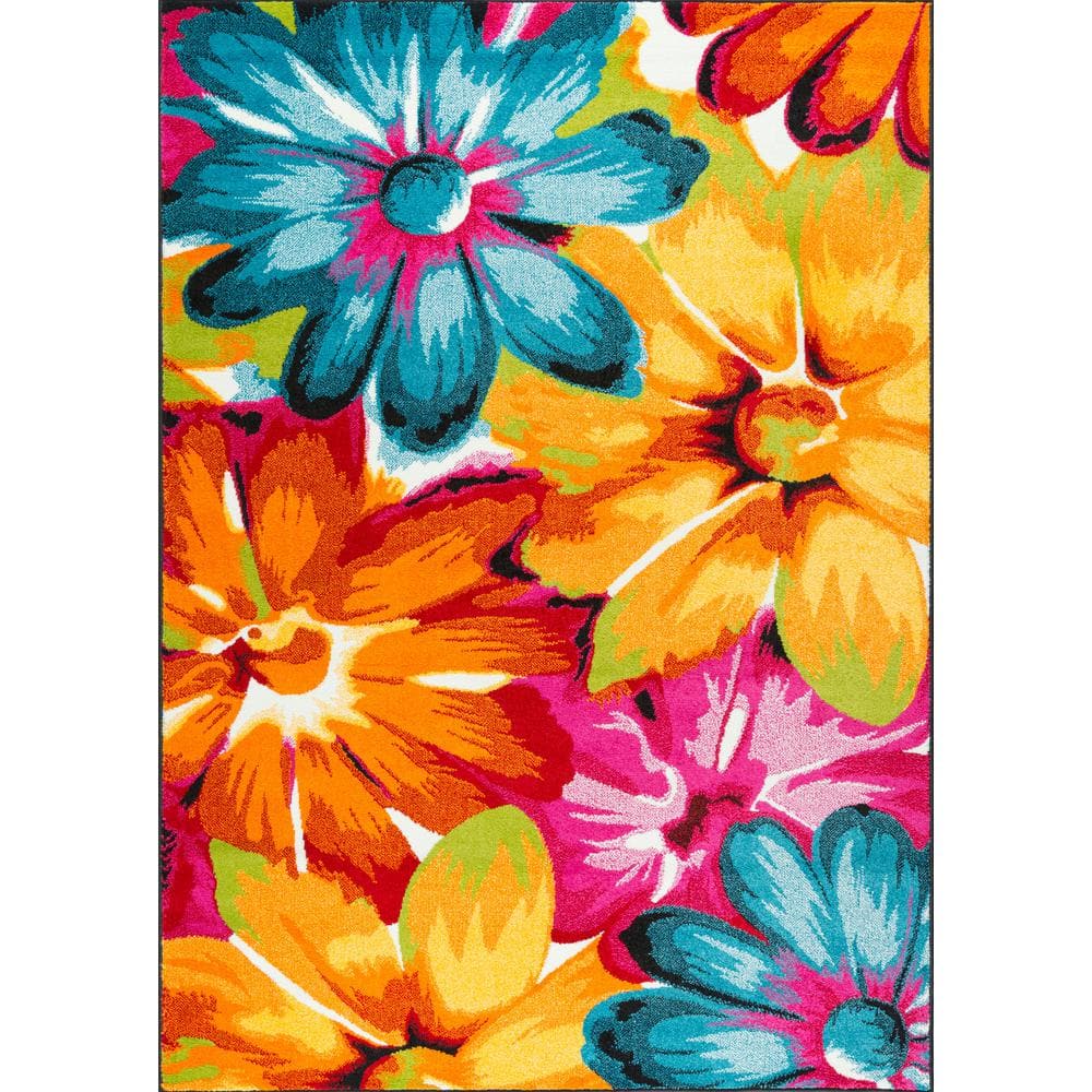 Symphony Abstract Multi-Color 4 ft. x 6 ft. Indoor Area Rug price history on PriceWatchPro