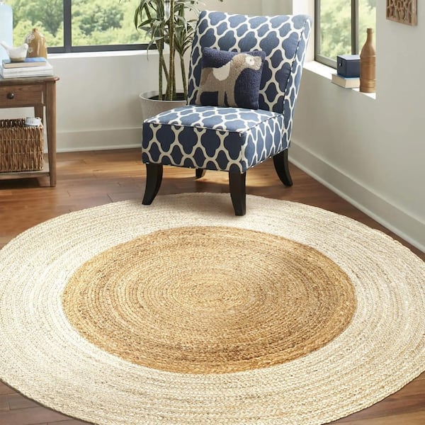 Natural Oval Jute Carpet for Living Room