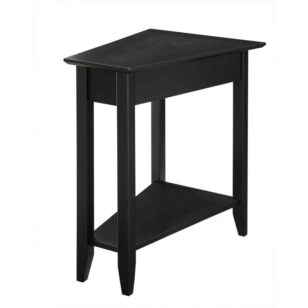 Convenience Concepts American Heritage Black Wedge End Table 7105060-BL -  The Home Depot