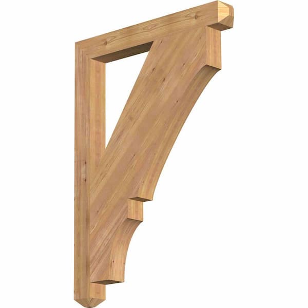 Ekena Millwork 3.5 in. x 44 in. x 32 in. Western Red Cedar Balboa Craftsman Smooth Bracket