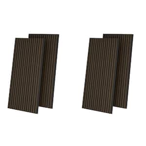 Wooakway 94 in. x 94 in. Natural Wood Acoustic Soundproof Slat Wall ...