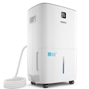 High Humidity 120pt 6000 sq.ft. Energy Star Dehumidifier for Bedroom, Basement or Wet Rooms in White with Bucket