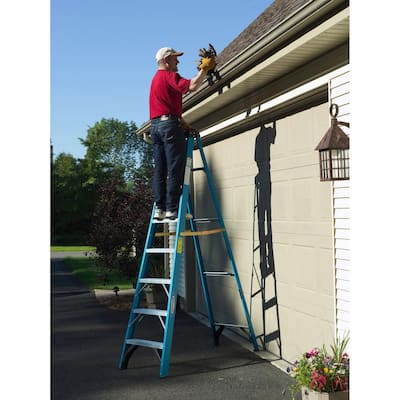 8 ft. Fiberglass Step Ladder with 250 lb. Load Capacity Type I Duty Rating