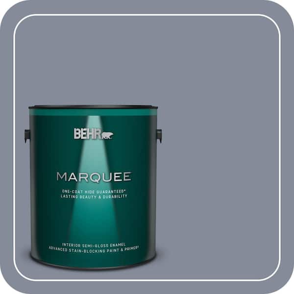 BEHR MARQUEE 1 gal. #PPU15-08 River Tour One-Coat Hide Semi-Gloss Enamel Interior Paint & Primer