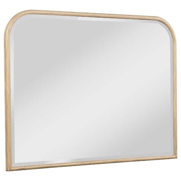 Lno Beige 1 in. W x 36 in. H Modern Rectangle Wood Framed Dresser Mirror
