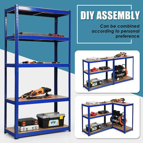 4.5-7.5 Feet Blue Warehouse Storage Rack