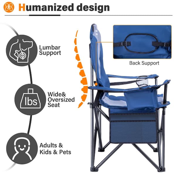 Afoxsos Orange Fabric Outdoor Portable Folding Chair for Picnic, Camping,  Fishing, with Carrying Bag, Cup Holder HDDB733-O - The Home Depot