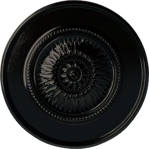 23-1/2 in. x 2-3/4 in. Floral Urethane Ceiling Medallion, Black Pearl