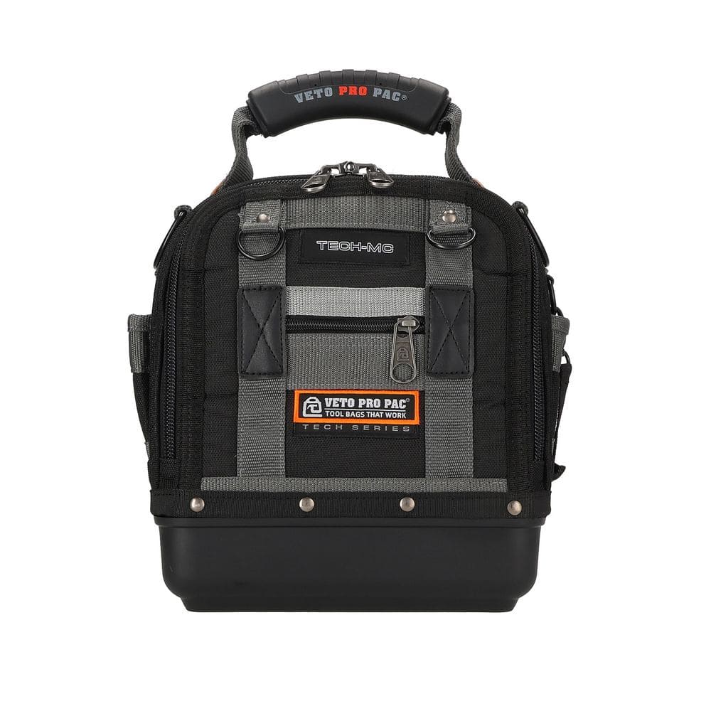 Compact Ergonomic 38-Pocket Tech Tool Bag with Padded Shoulder Strap