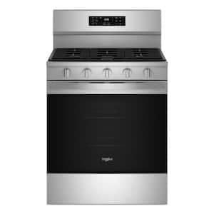 30 in. 5 Burners Freestanding Gas Range in Fingerprint Resistant Stainless Steel with Air Cooking Technology