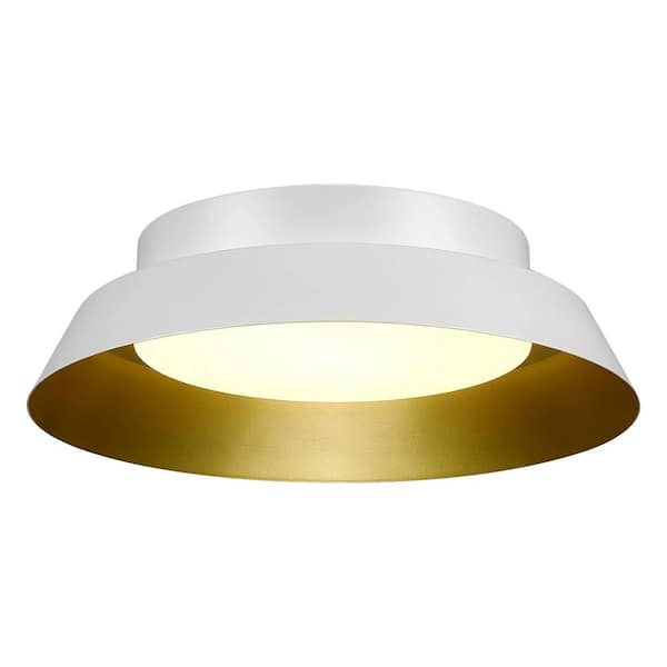 Edvivi 13 in. 20-Watt Matte White 1000LM 3CCT Integrated LED Flush Mount Ceiling Light