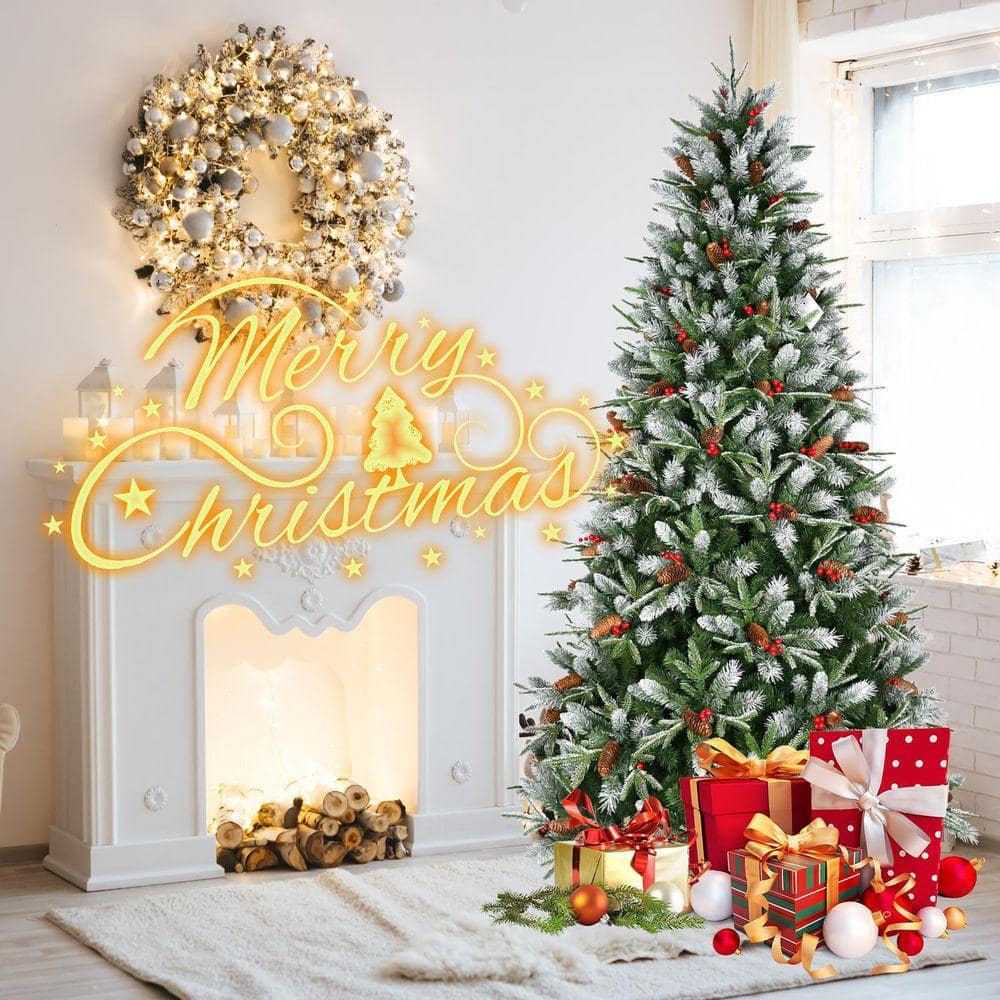 7.5 ft. Other Snow-Dusted Artificial Christmas Tree Arrangement