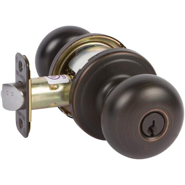 DELANEY HARDWARE Aubryn Tuscany Bronze Keyed Entry Door Knob