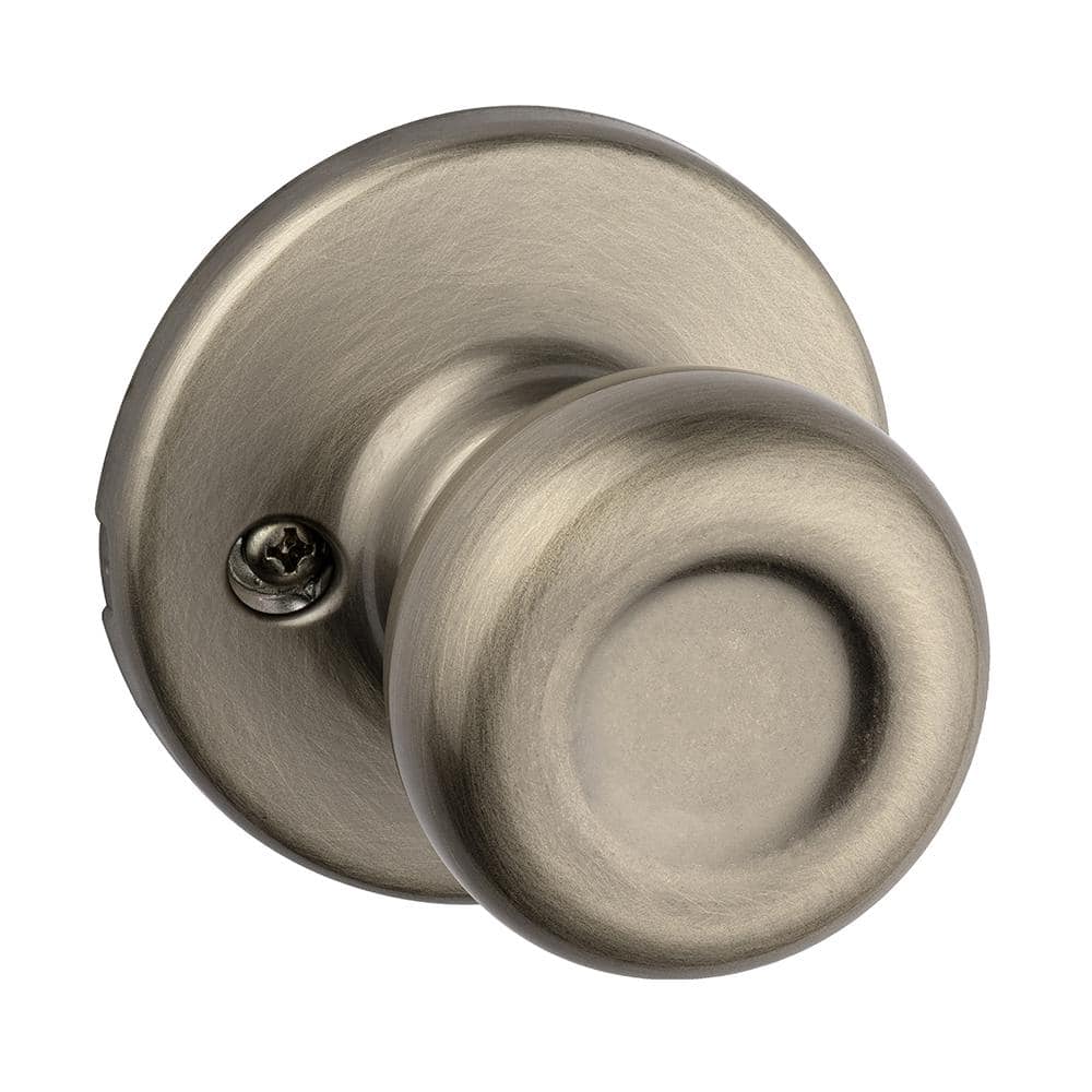 Kwikset Tylo Antique Brass Half-Dummy Door Knob with Microban