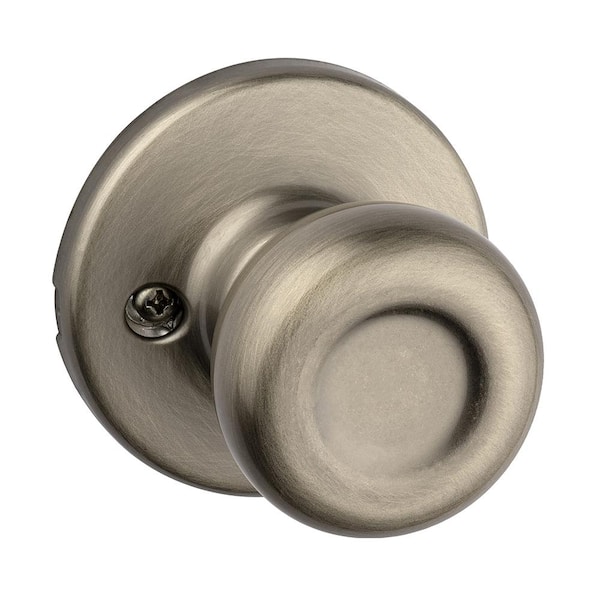 Tylo Antique Brass Half-Dummy Door Knob with Microban Antimicrobial Technology