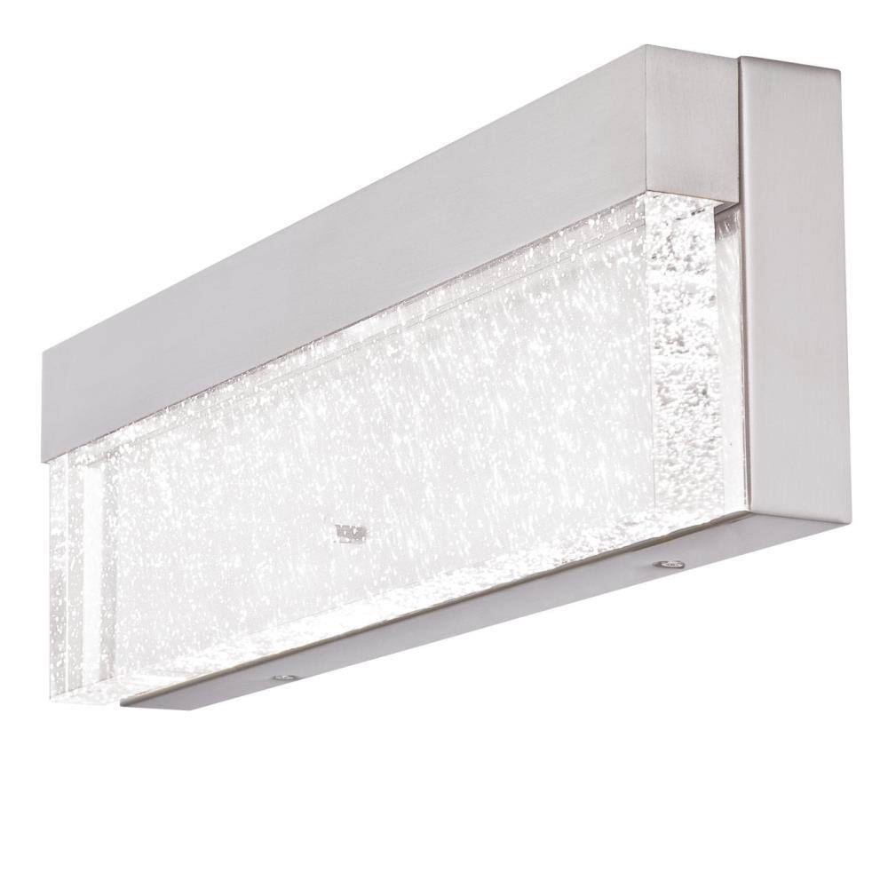 Brushed Nickel 18" LED Wall Sconce with Bubble Glass