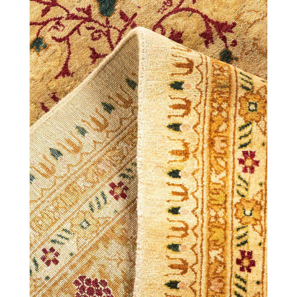 Mogul Ivory Hand-Knotted Wool Oriental Area Rug 12'x20'